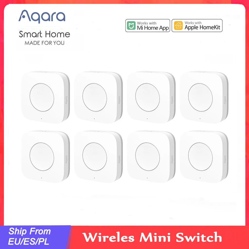 Aqara Sensor Smart Wireless Mini Switch Key Zigbee Connection Remote One Key Control Button Home Security Mihome App Homekit smart switch