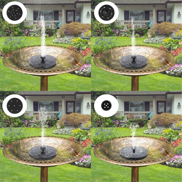 Úszó Napenergia Szökőkút -Szökőkút Szivattyú Álló Madárfürdő -Vízszivattyúk A Kerti Teraszos Tó Medencéhez - Image 5