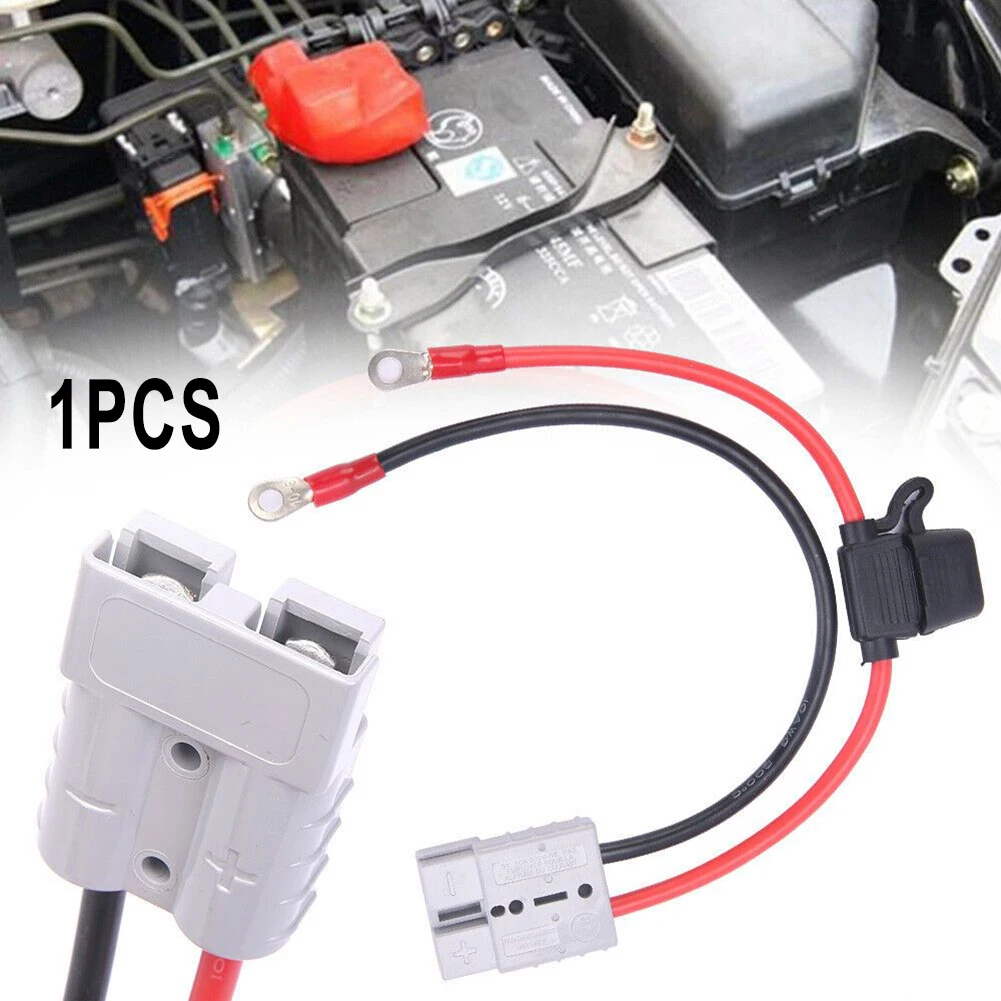 Useful Connector Charging Cable Kit Battery For Anderson 30CM 50Amp  Accessories Fuse 10A Lead To Lug PVC+Copper - AliExpress