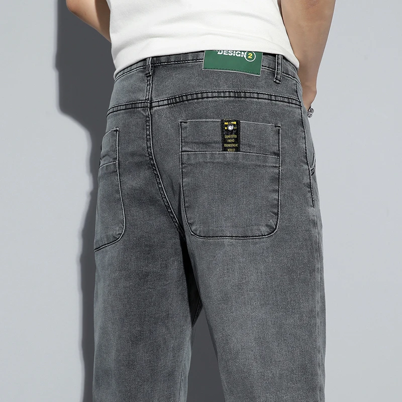 Trendy Summer Thin Denim Short Jeans For Men's Korean Slim Fit Leggings Trendy Men 7 Point Pants High Quality Brand New Shorts 6