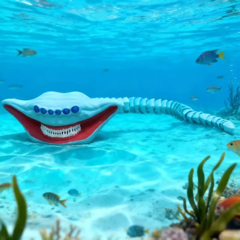 1/4pc 3D Printing Eater Bloop Gran Maja Action Figure Model Toy Doll Christmas Gift Joint-movable Deep Sea Monster_voghion.com