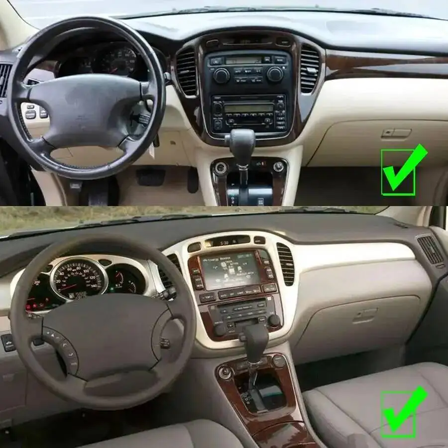 Black Color Car Multimedia Player For Toyota Highlander Kluger 2001-2007 4G WiFi