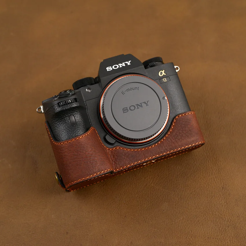 Per Sony A7R4 A7 Iv A7 Mark Iv Retro Vintage Bottom Case Fatto A Mano In Vera Pelle Custodia Per Fotocamera Mezza Borsa