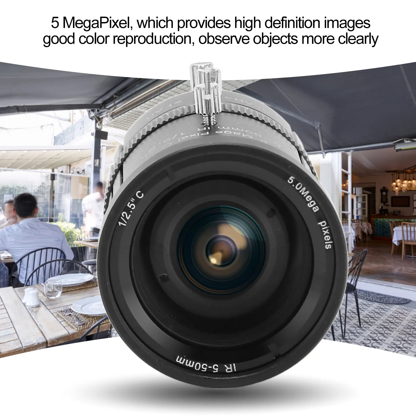 카메라 줌 렌즈 5?50mm 5MP 초점 거리 C 마운트 수동 조리개 산업용 카메라용 고화질 수동 조리개 렌즈