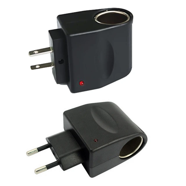 AC Adapter mit Auto Buchse Auto Ladegerät EU Stecker 220V AC Zu 12V DC  Verwenden für Auto Elektronische geräte Verwenden Zu Hause Auto Zubehör