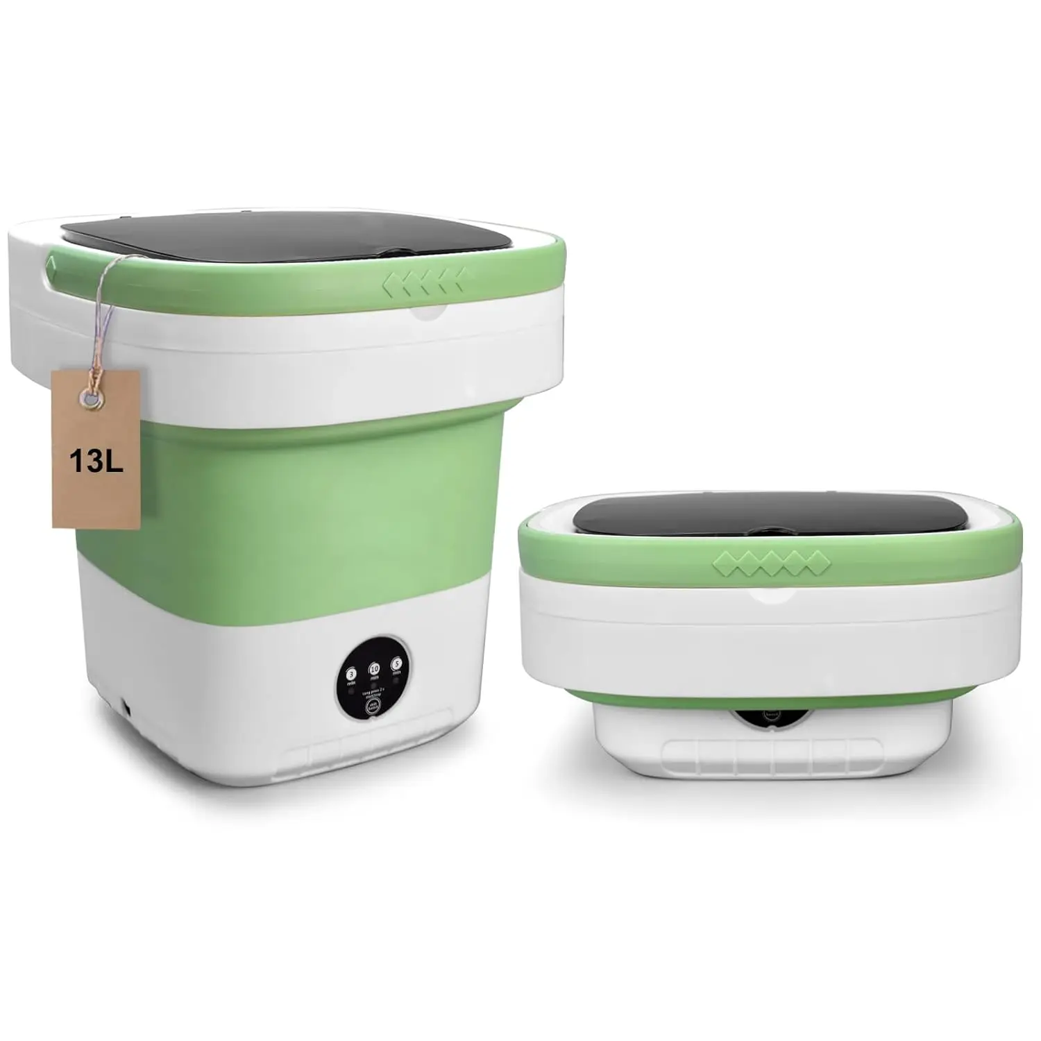 Portable Washing Machine, 13L Upgraded Mini Washer and Spin Dryer W/ Deep Cleaning of Underwear, Baby Clothes and Small Clothes