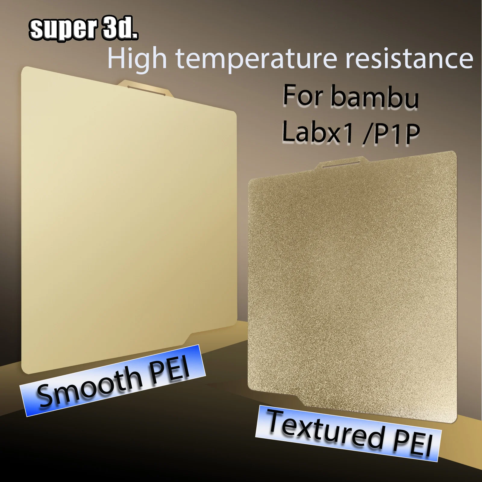 Smooth PEI Sheet for BambuLabs x1 carbon 257x257mm Double Side Spring Steel Sheet For Bambu lab x1 Build Plate p1p Upgrade PEI