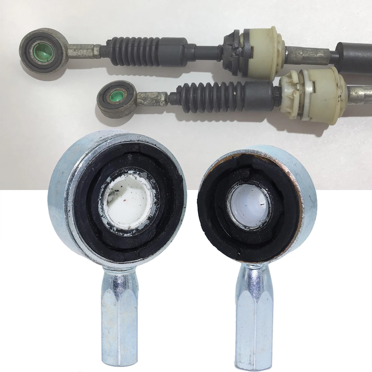 Manual Gearbox Shift Cable Linkage Bushing For Fiat 500 Abarth Doblo Ford KA Lever Selector Connect Both End Replacement Parts gear shifter gearbox control cable repair kit