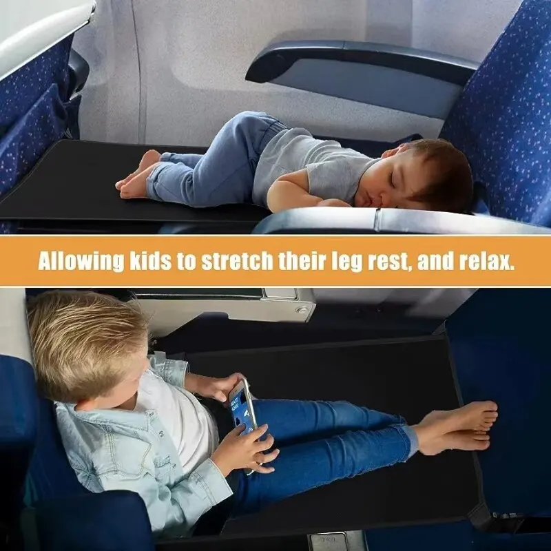 Airplane Footrest For Kids Toddler Travel Bed Airplane Foot Hammock For Baby Anti-Slip Design Christmas Halloween Gift airplane foot rest