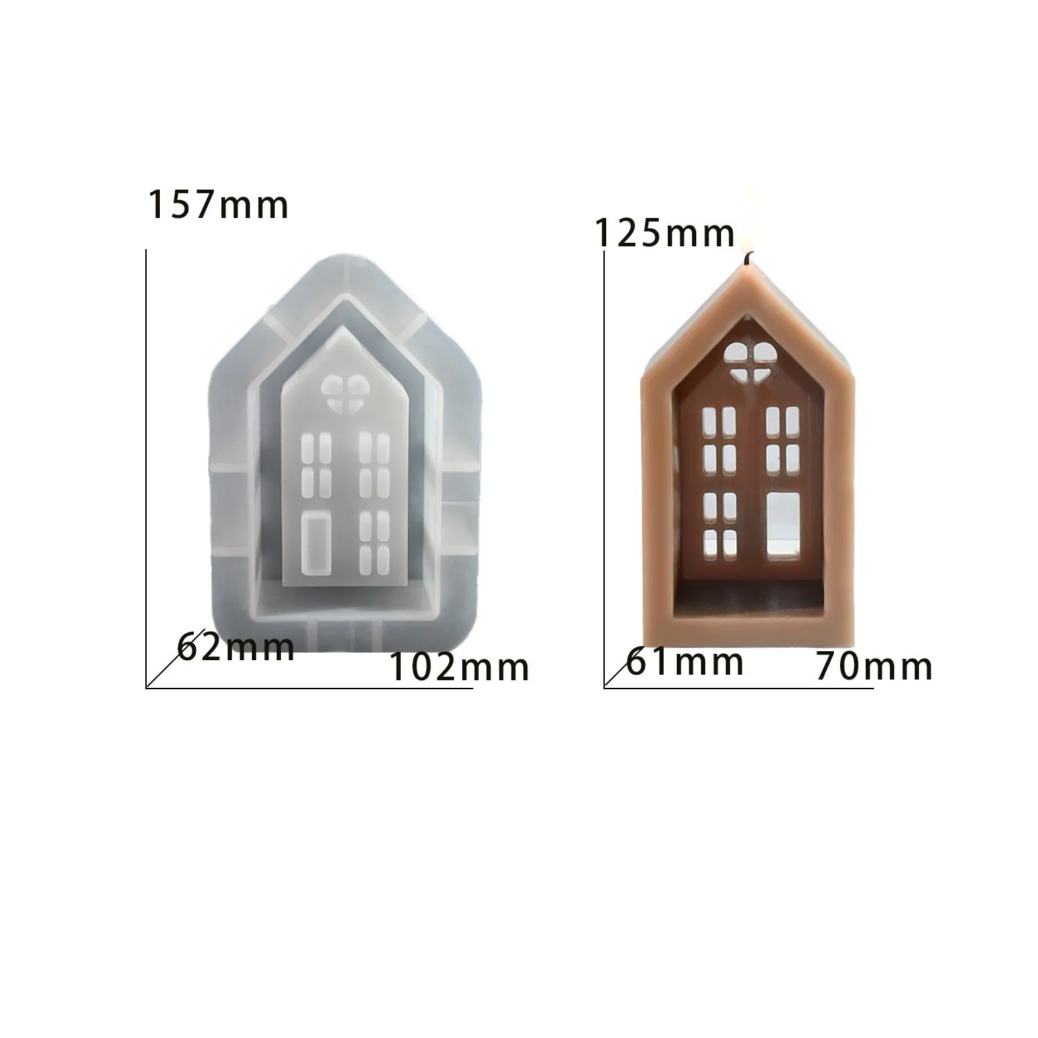 شمعة منزل سيليكون قالب الجص اليدوية DIY بالتنقيط ا...