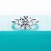 AnuJewel 4.6 Carat D Color Moissanite Diamond Engagement Wedding Ring 925 Sterling Silver Rings Fine Jewelry Wholesale 2