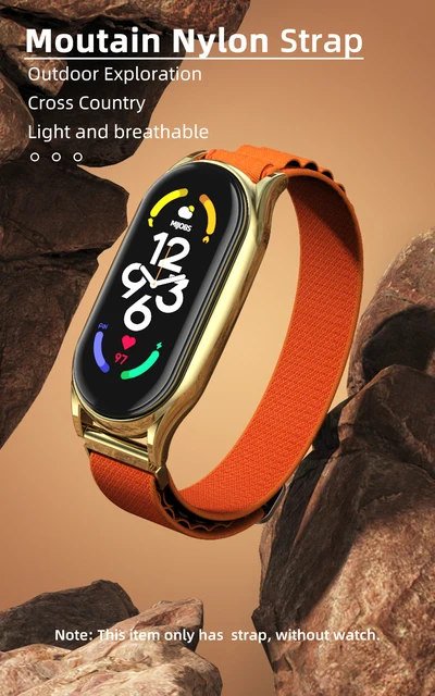 Mobigear Alpine - Bracelet Xiaomi Mi Watch en Nylon Fermeture à boucle -  Orange 11-8225913-43 