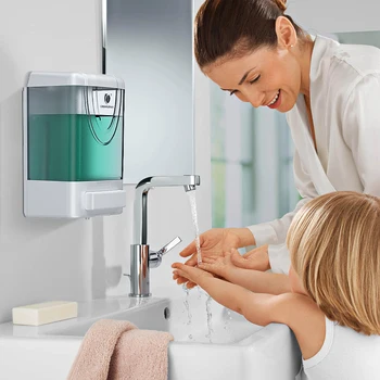 เครื่องจ่ายสบู่เหลวมือสําหรับขวดสบู่เหลวผนังเจลเจลทําความสะอาดมือสําหรับอุปกรณ์ห้องครัวห้องน้ํา 2