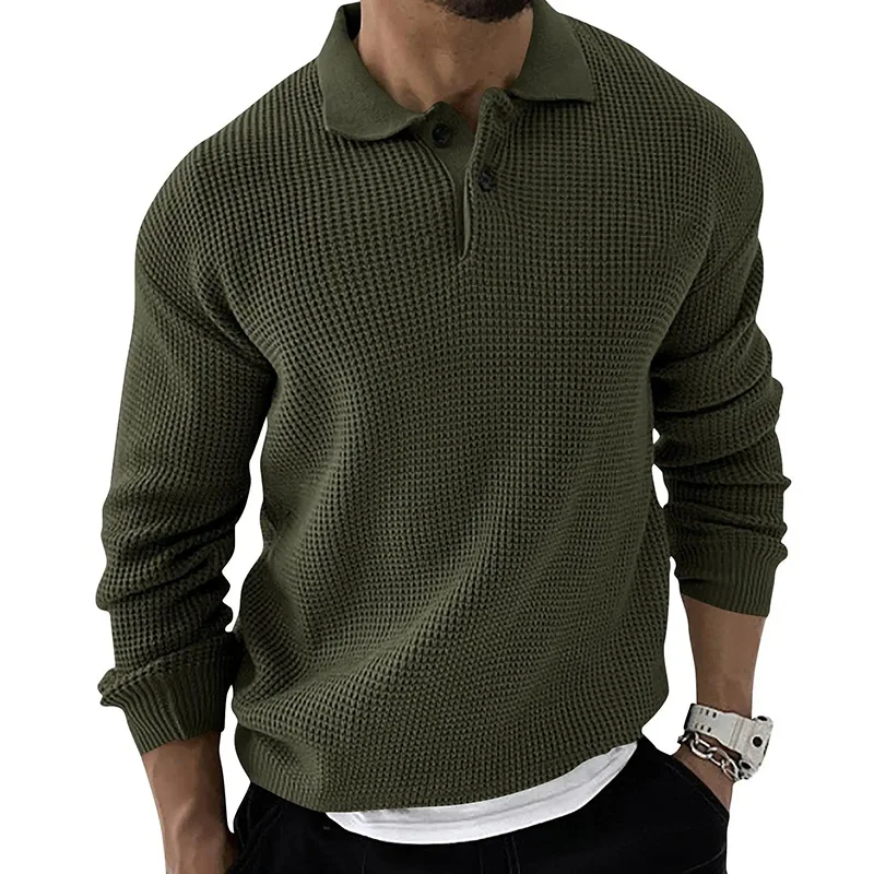Men's Knitwear 2023 Autumn And Winter New Urban Youth Solid Color Long Sleeve Knitted Top