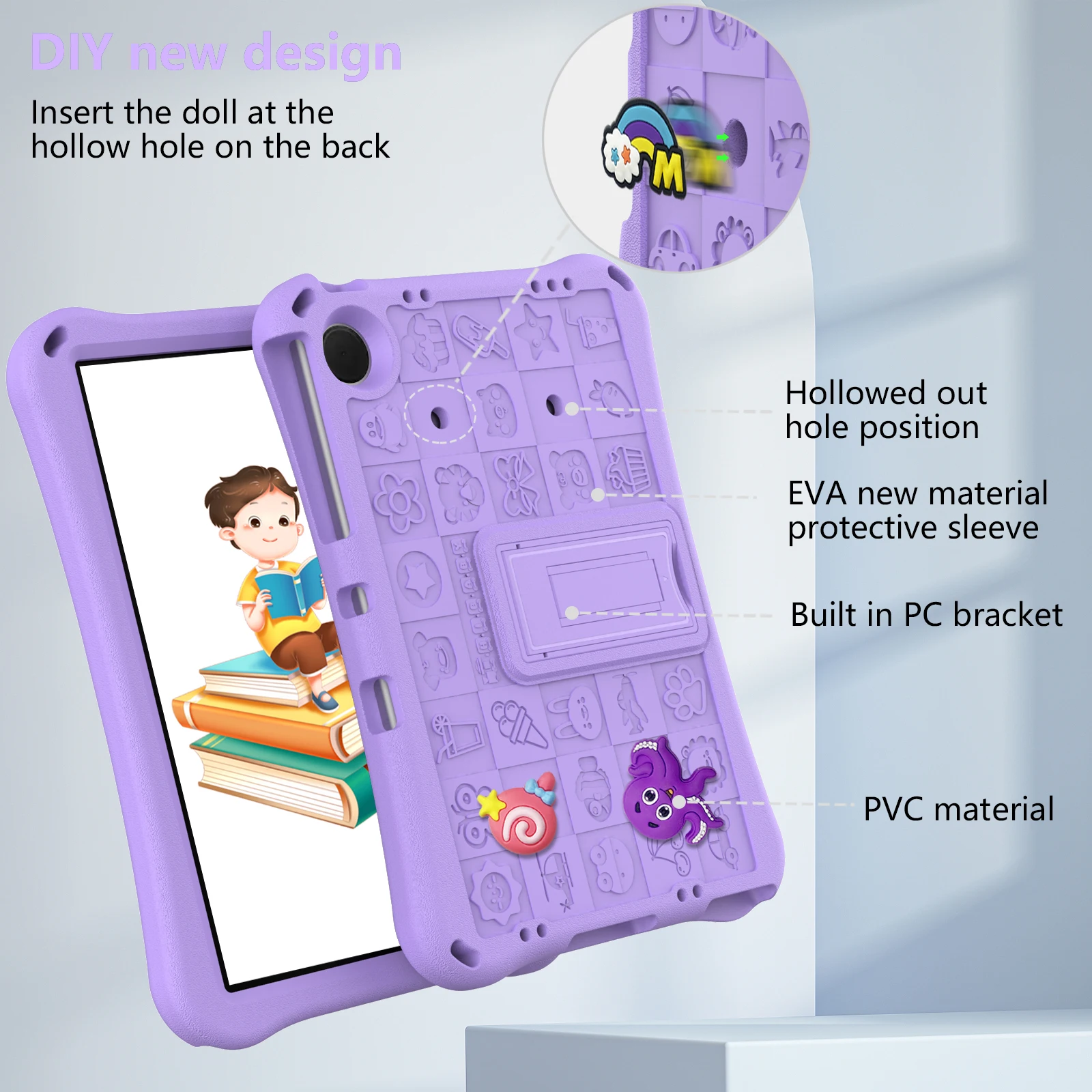 Durable Nontoxic EVA + PC Drop-proof Shockproof Protective Tablet Cover