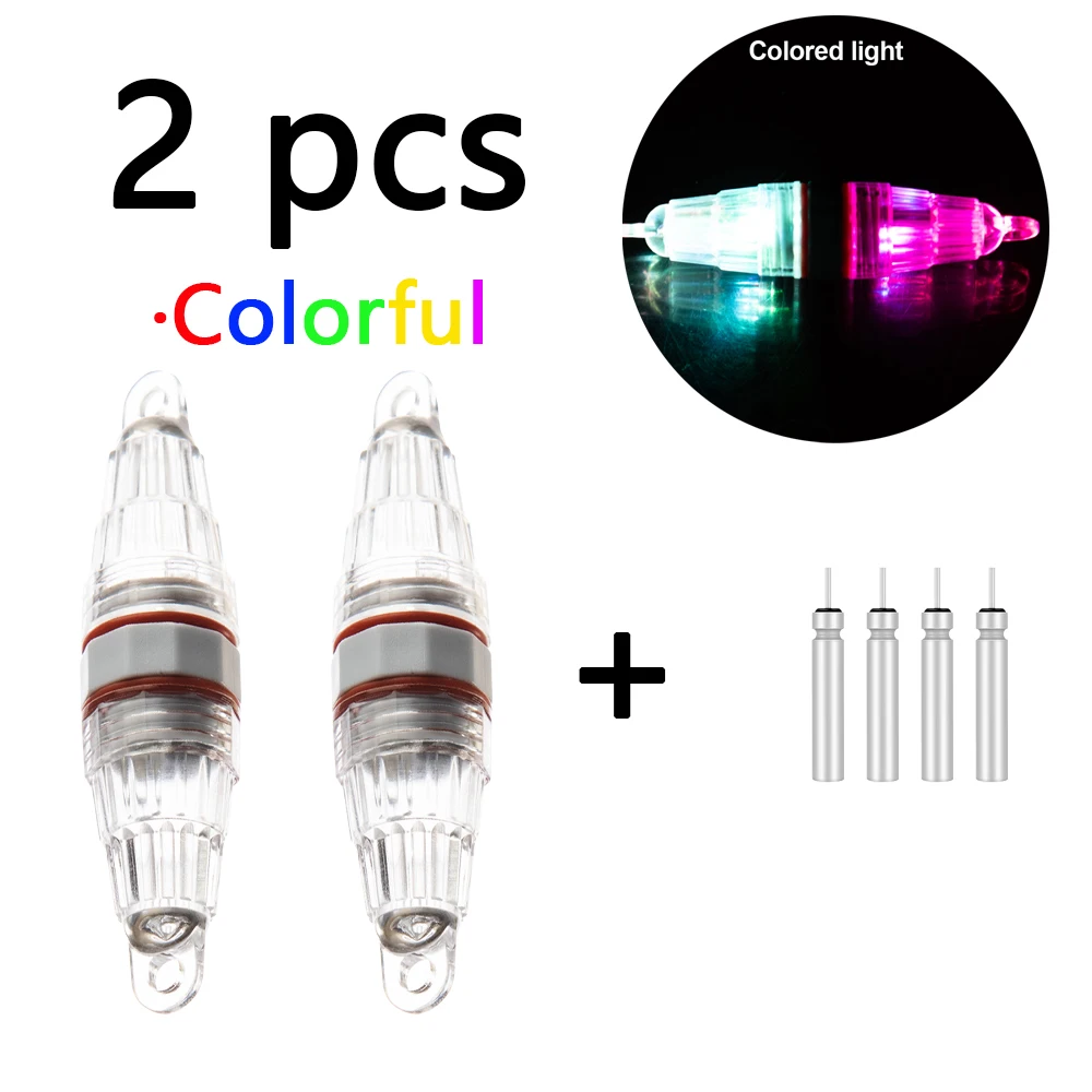 LED dual head flashing fishing light 2 pcs LED dual head flashing fishing light outdoor waterproof fish Lure light IPX6 fishing net light hairtail light