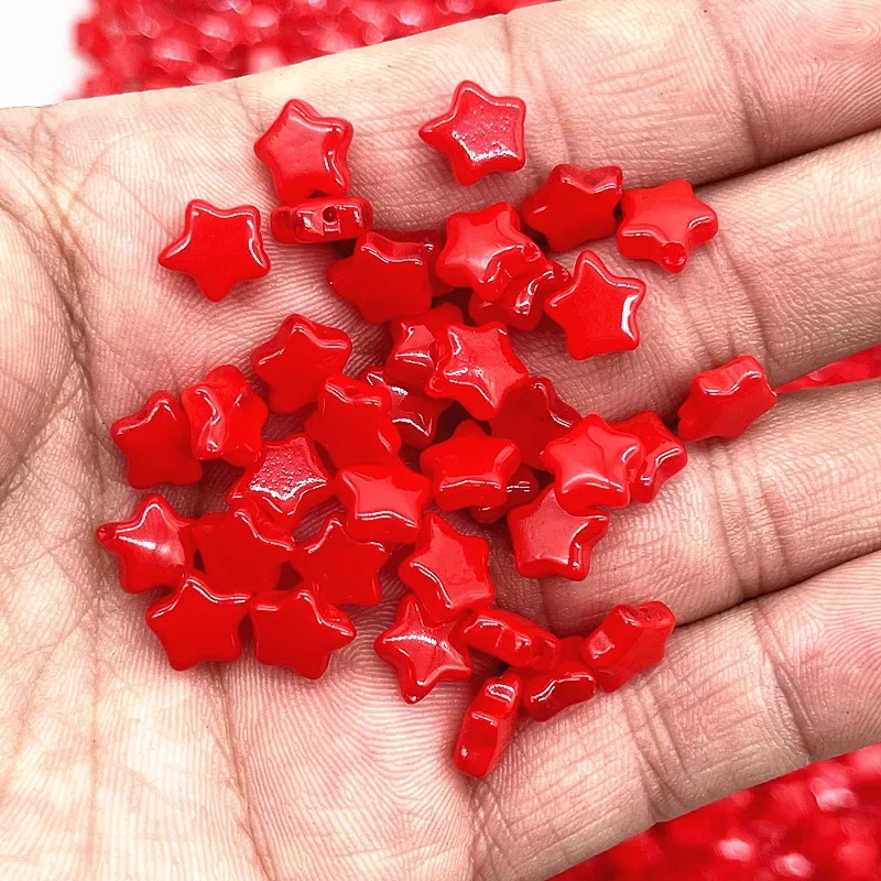 30pcs 8mm AB 색상 다섯개 스타 비즈 체코 유리 느슨한 스페이서 비즈 쥬얼리 만들기 DIY 수제 의류 액세서리