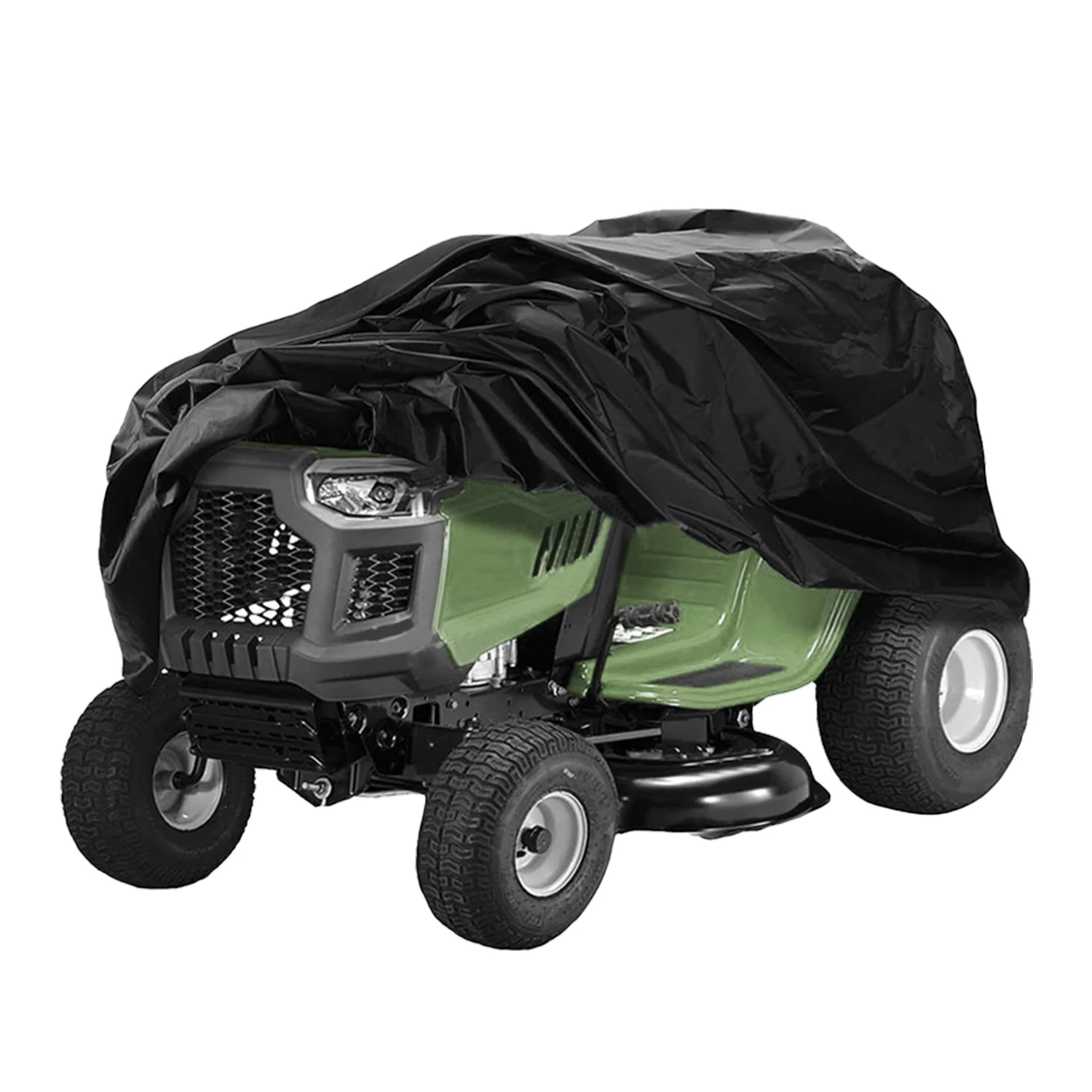 Riding Lawn Mower Cover with Storage Bag, Heavy Duty Waterproof Polyester Tractor Cover,UV&Dust&Water Resistant,Universal size
