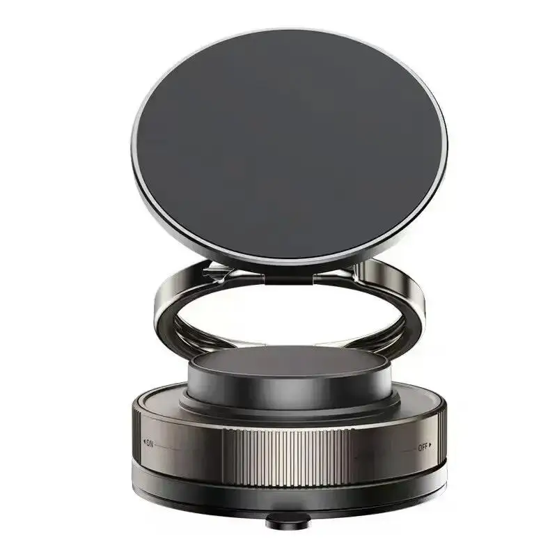 Universal Magnetic Car Mount with 360° Rotation and Vacuum Suction Cup