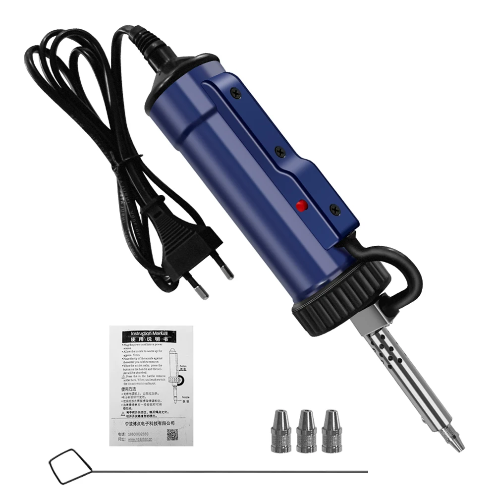 BBT-580 Automatic Desoldering Machine 110V/220V Automatic Vacuum Suction Tin Tool with 3 Suction Tip for Tin Removal & Soldering