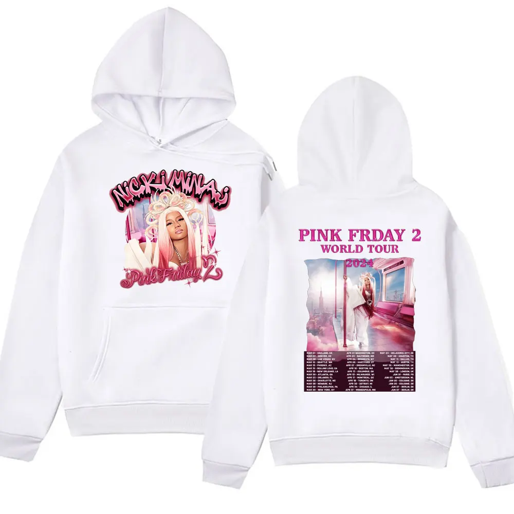 Rapper Nicki Minaj Pink Friday Graphic Print Hoodie Male Autumn Winter Fashion Hip Hop Oversized Sweatshirts Men Women's Hoodies