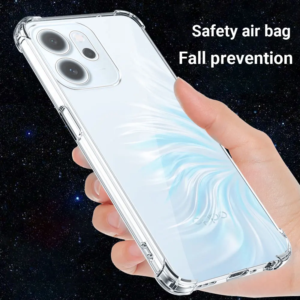 Silicone Soft Transparent Shockproof Phone Case with Airbag Protection
