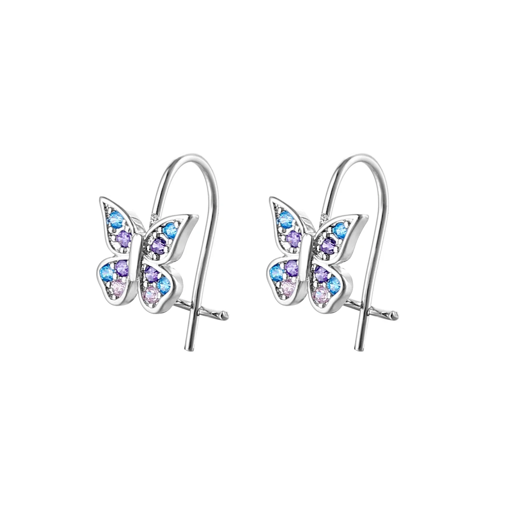 925 Sterling Silver Butterfly Cat Kitty Unicorn Flower Dog Paw Hoop Earring Girl Women Child Baby Daughter Wife Birthday Brincos 4