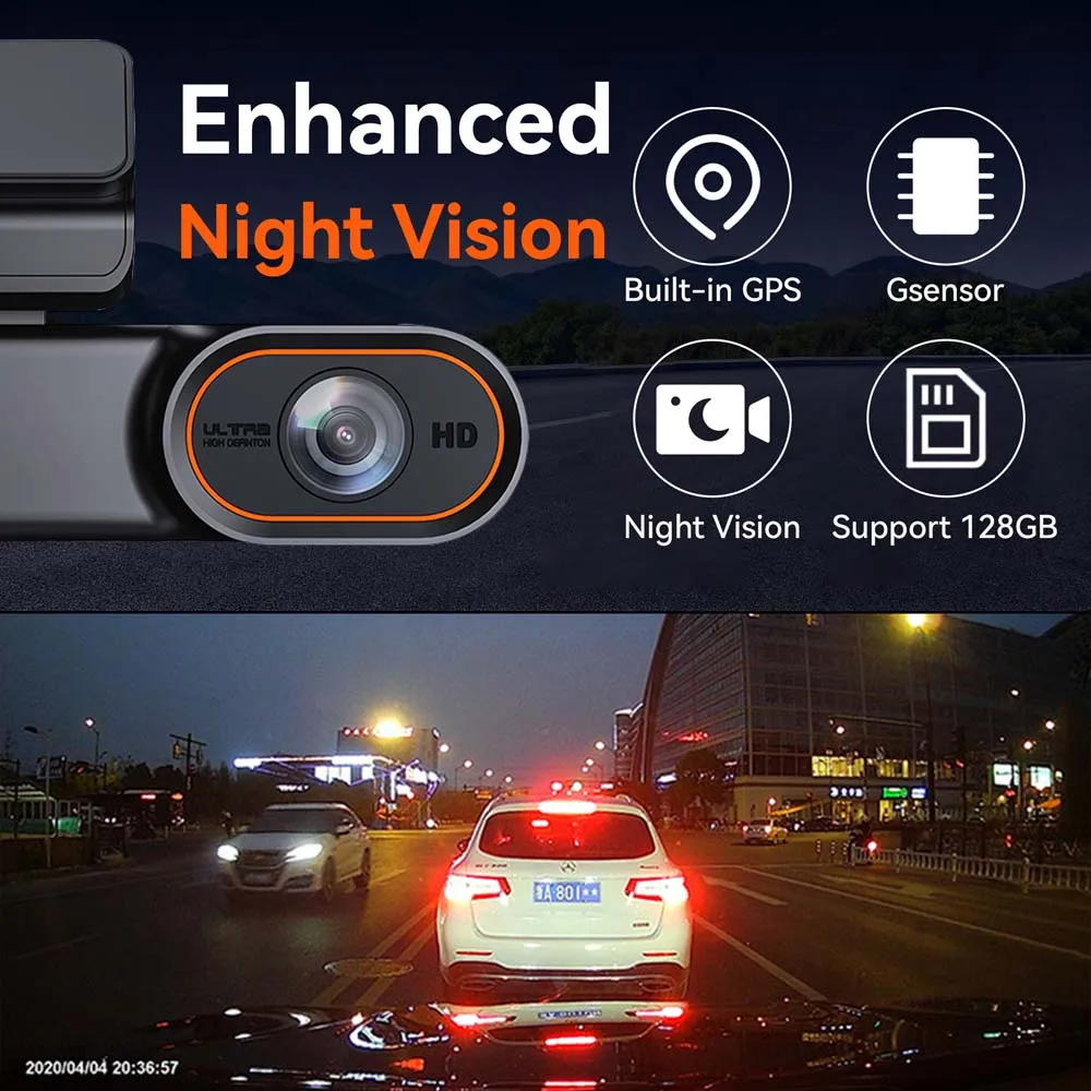 4G LTE Dash Cam GPS Logger 4K UHD Recording Car Camera DVR Night Vision Video Recorder Remote Monitoring 24H Parking Monitor 2