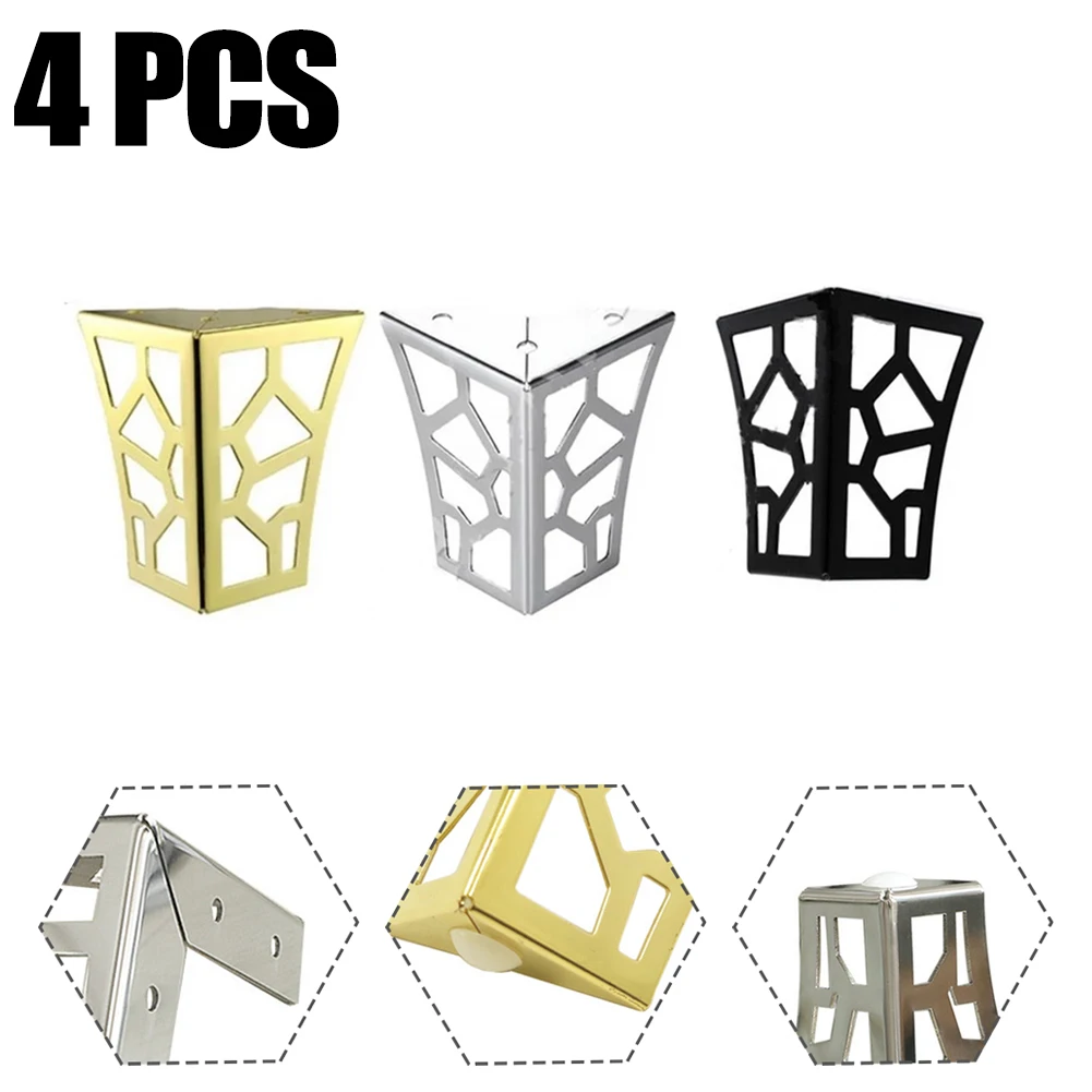 

Metal Furniture Legs 1.2mm 4 Pcs Cabinet Gold/ Black/ Silver Iron Modern Sofa Cabinet Stands Feet Replacement Foot