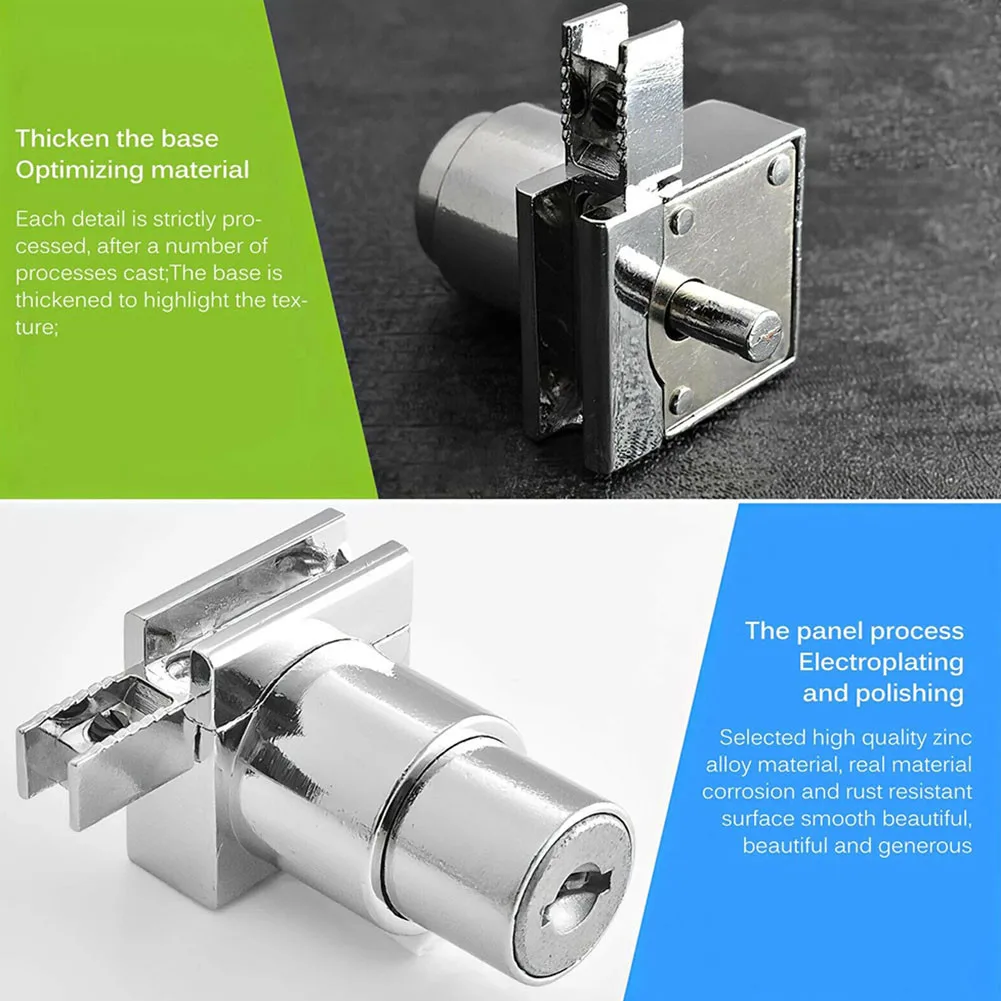 

5-8mm Glass Lock Showcase Display Display Cabinet Lock 308H Locks Sliding Glass Door Locks With Key For For Showcase