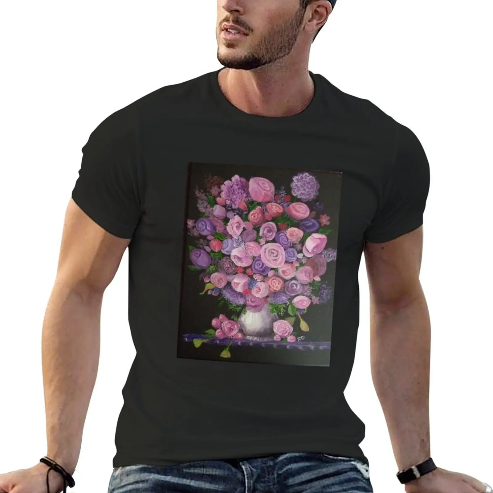 

Pink Roses T-Shirt cute tops custom shirt funny t shirts men