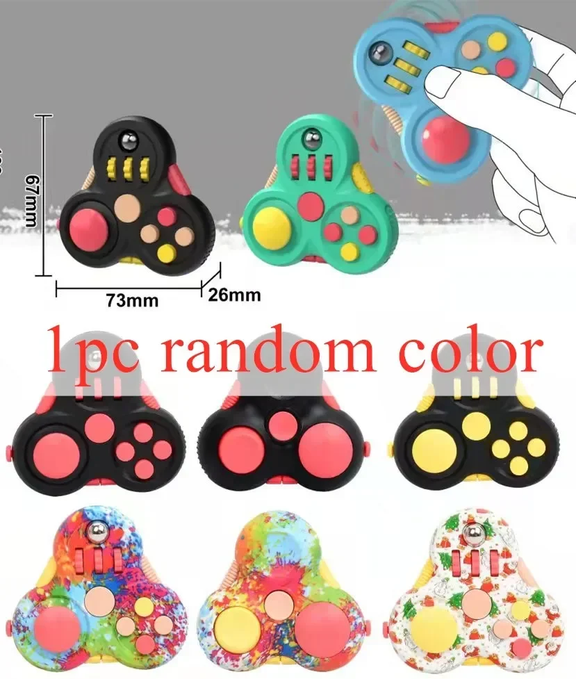 Game Fidget Pad Stress Reliever Squeeze Fun Magic Desk Toy Handle Toys Stress Decompression Gift Key Mobile Phone Accessory 1pc