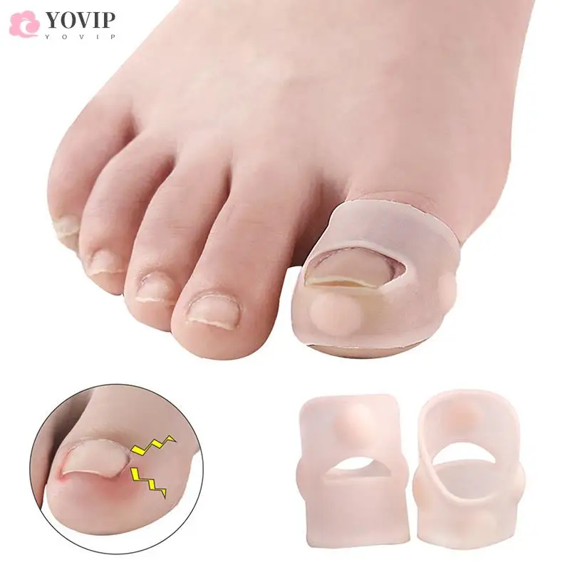 

1pair Gel Ingrown Toenail Corrector Sleeves Big Toe Nail Healing Care Protector Paronychia Pain Relief Treatment Pedicure Tool