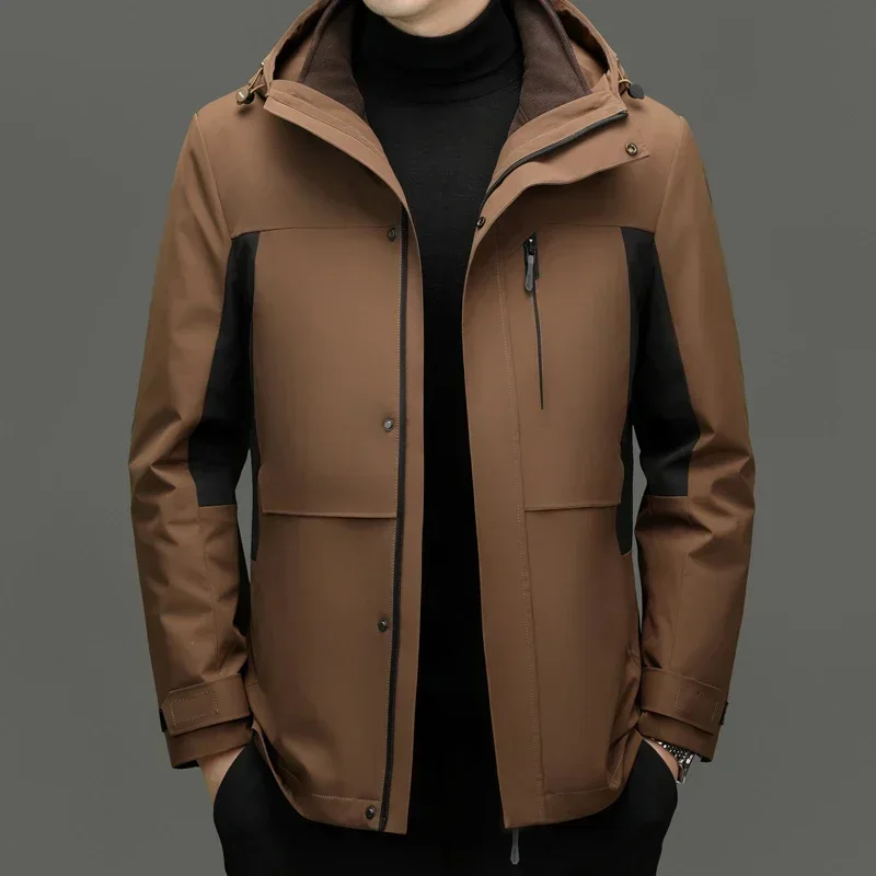 thumbnail image 1 of Chaqueta de plumón ultraligera para hombre, chaqueta de invierno con capucha y relleno de plumón de pato, novedad de 2024, para hombre, 1 of 5