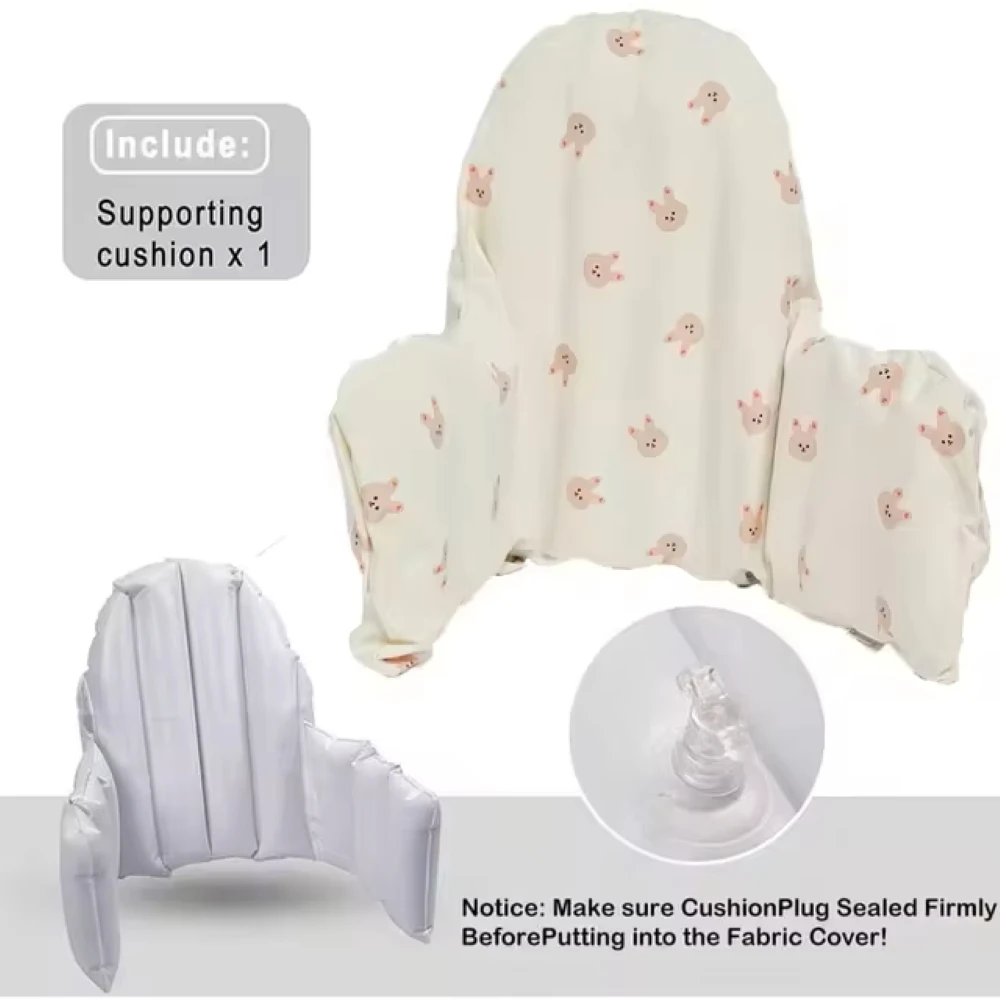 Polyester Cotton Kids Baby Print Dining-Chair Cushion Cover Children-Seat Inflatable Back Cushions Pillowcase Baby Accessory