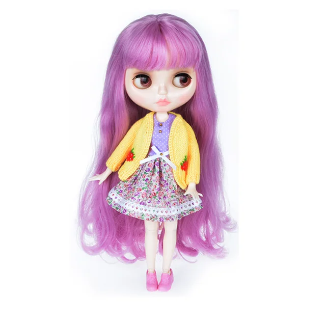 Blyth Doll 1/6 Joint Body 30CM Blyth Toys Natural Shiny Face With Hands and Face DIY Fashion Dolls For Girl Gift 5