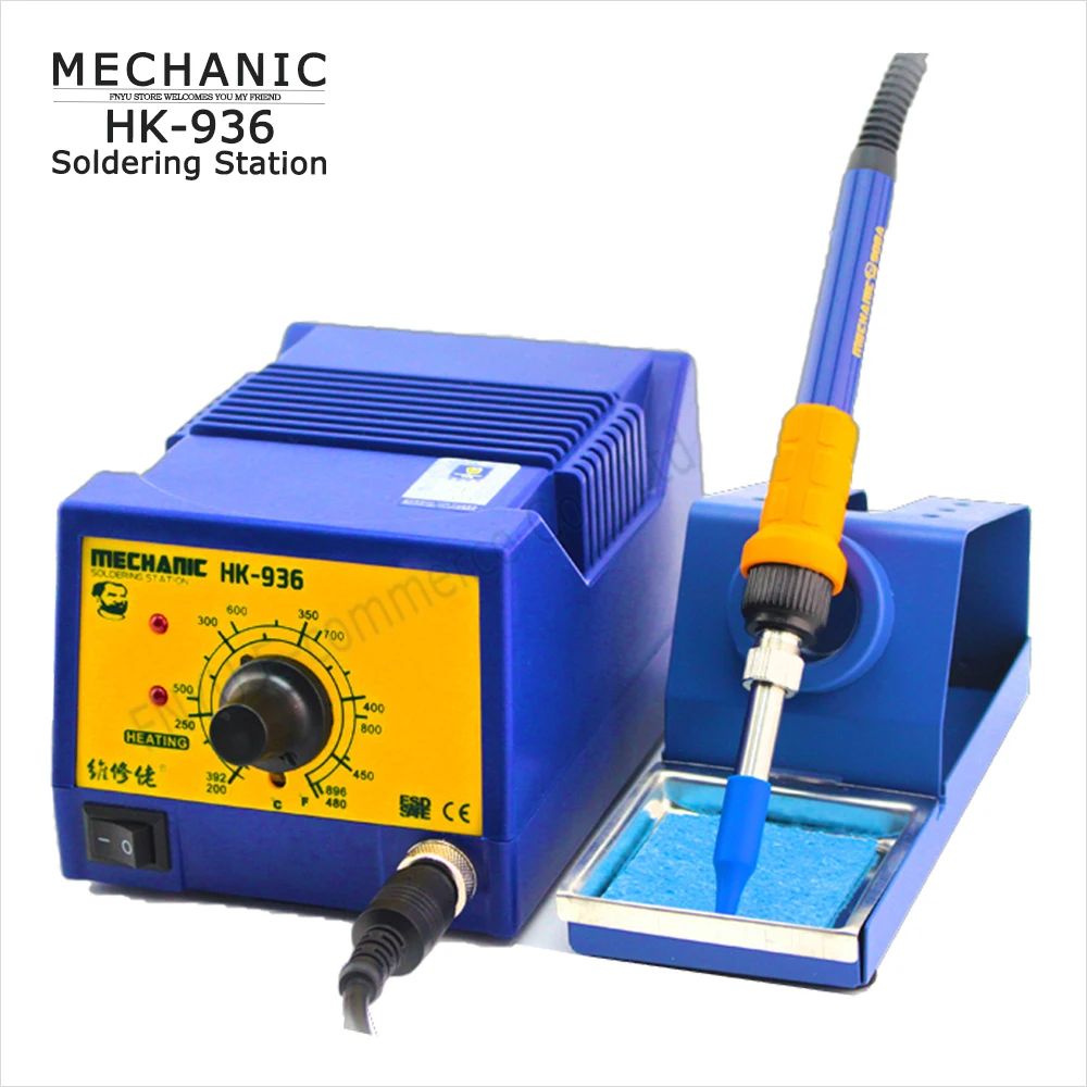 

Soldering Stations MECHANIC HK-936 Lead Free Solder Table Anti Static 45W Adjustable Temperature Desoldering Tool SMT Repair