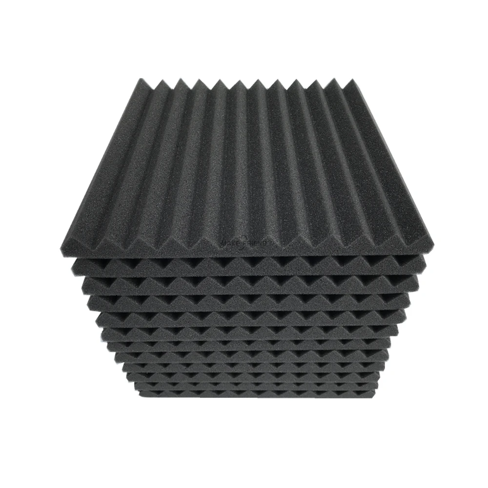 Make friend 12PCS 300x300x25mm Acoustic Foam Sound Insulation Panels for KTV Bar Soundproofing Studio Wedges Sound Proofing