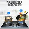 4000W Heat Flow Domestic Embedded Gas Stove Natural Gas Stove Liquefied Gas Hob Tempered Glass Panel Double Stove Cooktop 2