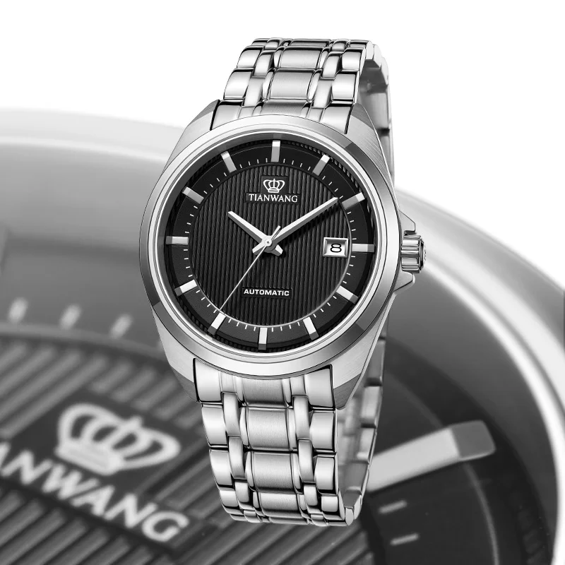TIAN WANG Luxury Men's Watch Automatic Sapphire Crystal Wristwatch Stainless Steel Dress Business часы мужские