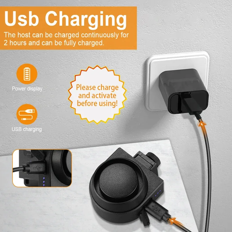 2026 NEW Bicycle Alarm Vibration Alarm Waterproof USB Charging Remote Control 110 dB Bike Motorcycle Alarm Security Protection