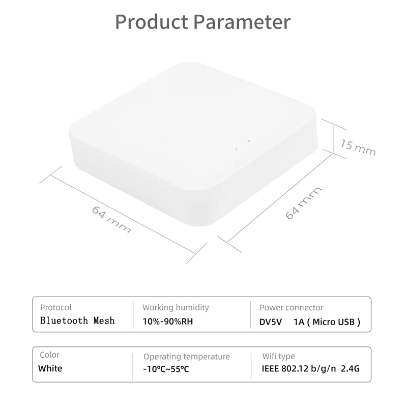 Tuya Wifi Bridge Wireless Wifi Gateway 2.4G Smart Life APP Remote Control Devices Work With Alexa Google Home Smart Lock