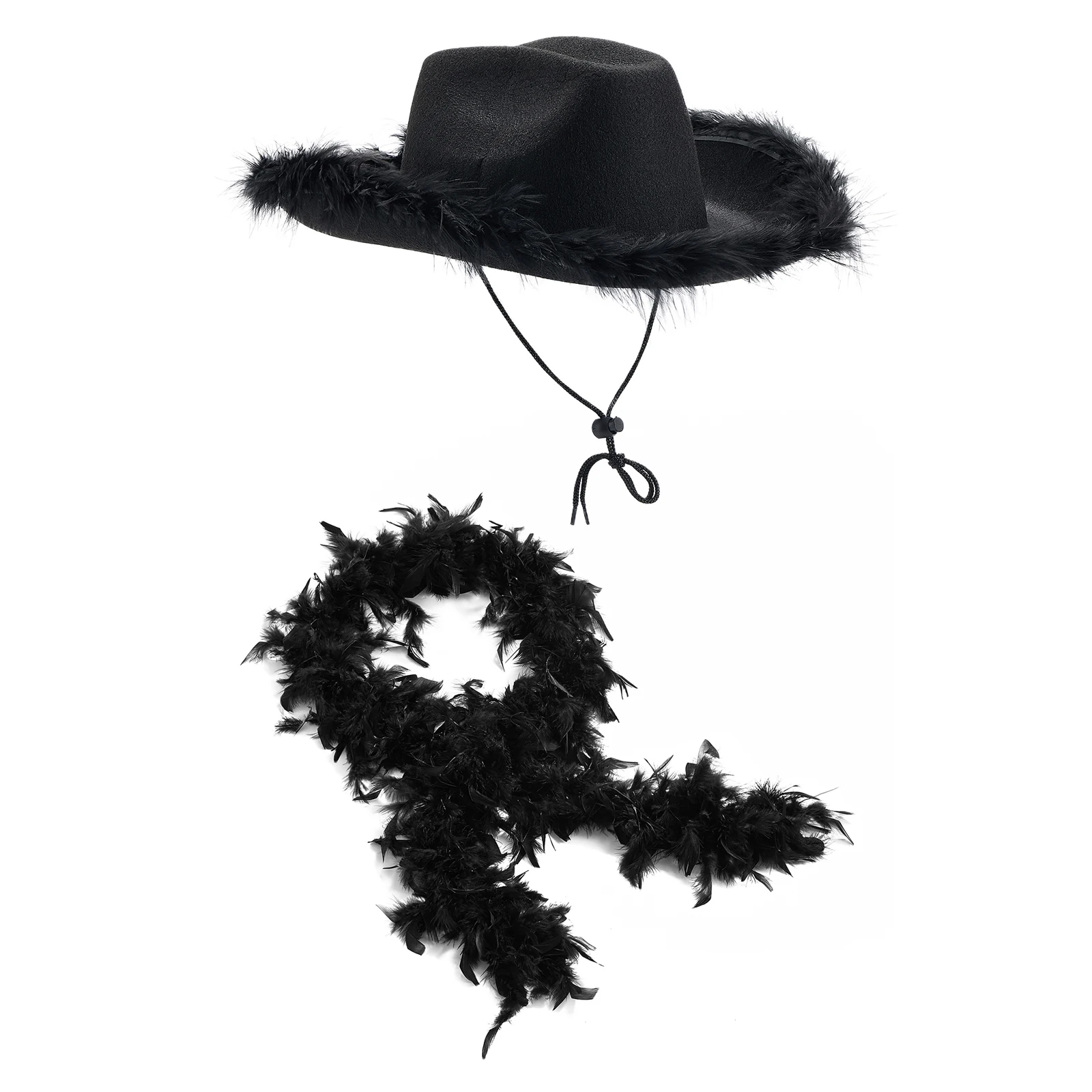 Women Men Western Cowboy Hat Retro Feather Fedora Hat for Hiking Rave Party  Travel Costume Accessories