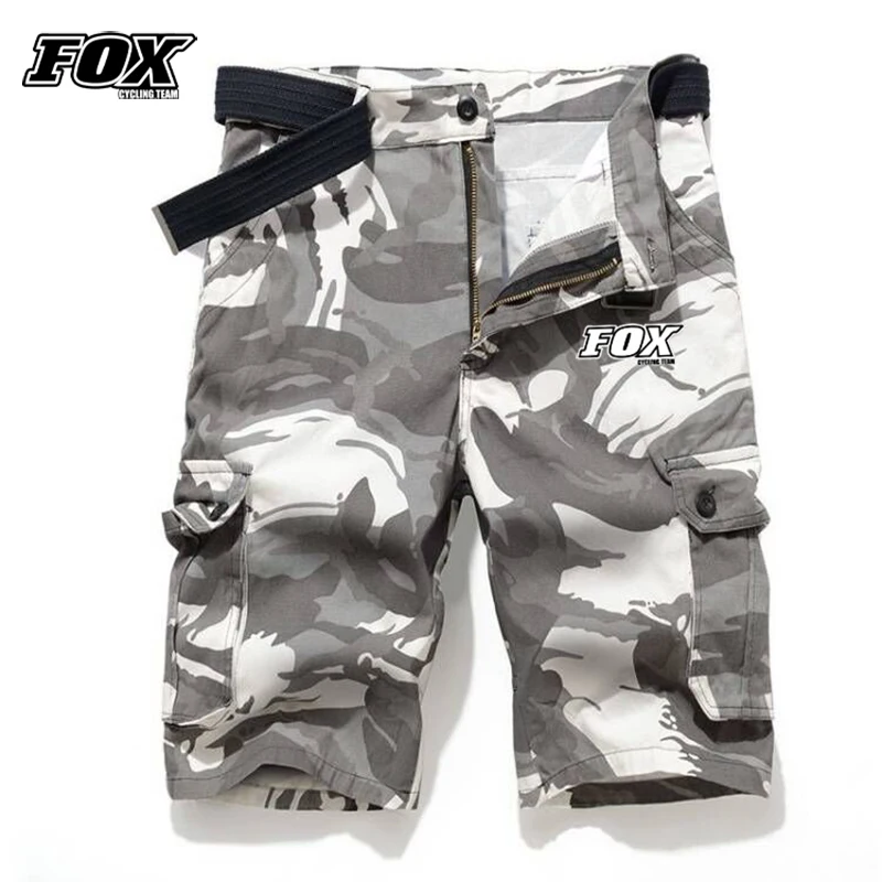 

Men Padded Baggy Bicycle Shorts FOX Cycling Team Breathable MTB Mountain Bike Riding Trousers Water Resistant Loose Fit Clothing