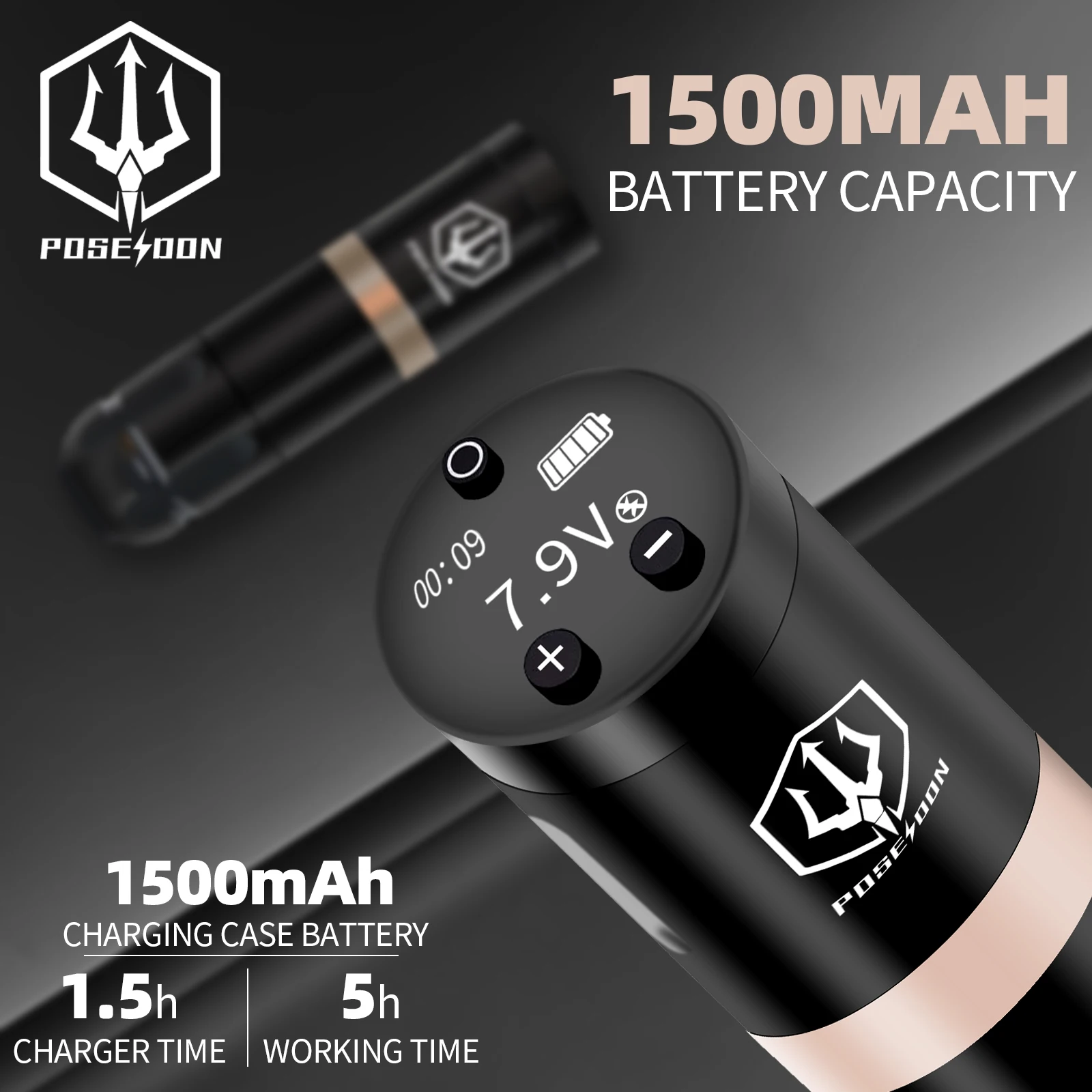 POSEIDON Tattoo Pen Set Rotary Wireless Tattoo Machine Kit Coreless Motor Tattoo kit for Tattoo Artist