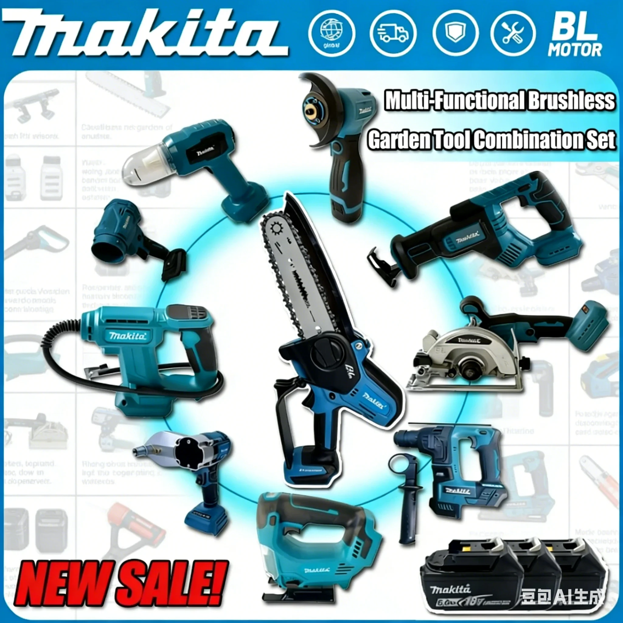 마키타 다양한 모델의 다기능 무선 임팩트 드라이버 왕복톱 전동 충전식 드라이..