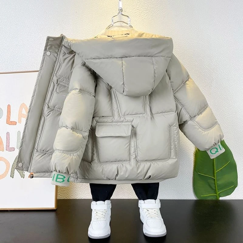 4 5 7 8 9 12 8 14세 여아용 겨울 두꺼운 다운 파카 아우터웨어 패션 겨울 여아용 면 코트 아동복 여아용