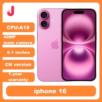Apple iPhone 16 Dual Entity SIM Smart Phone 128GB/256GB/512GB 6.1inch Super Retina XDR OLED A18 Chip Original Unlocked Cellphone