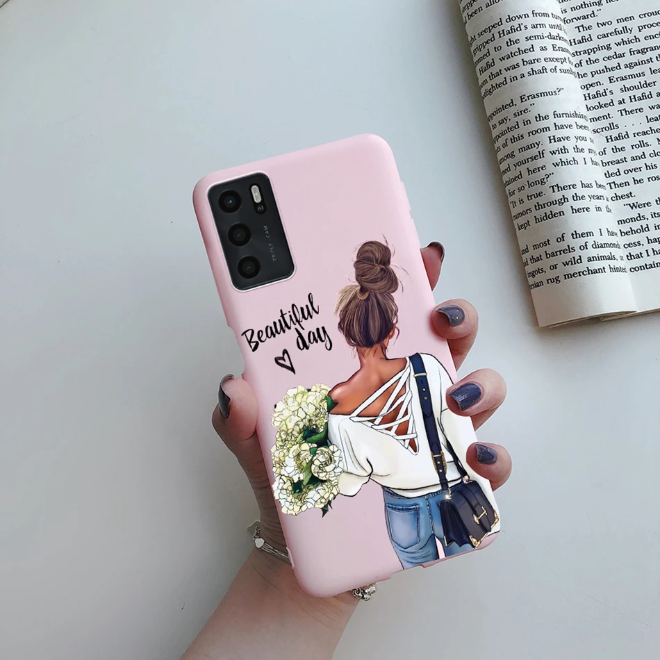 For OPPO A16 A16S 2021 Case Beauty Girls Painted Phone Case For OPPOA16 A 16 CPH2269 A54S 4G CPH2273 Soft Cover Protect Bumper cases for oppo cases