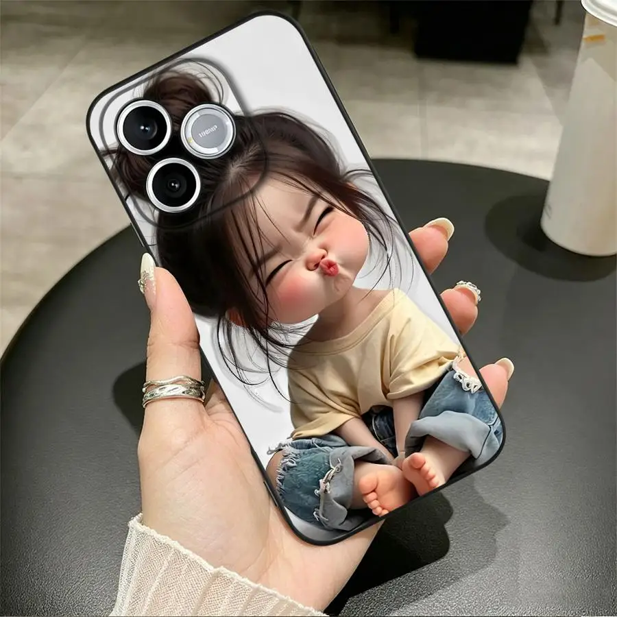 Cute Cartoon Girl Phone Cover Case